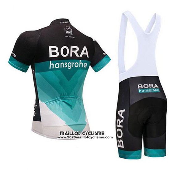 2018 Maillot Ciclismo Bora Noir et Teal Manches Courtes et Cuissard